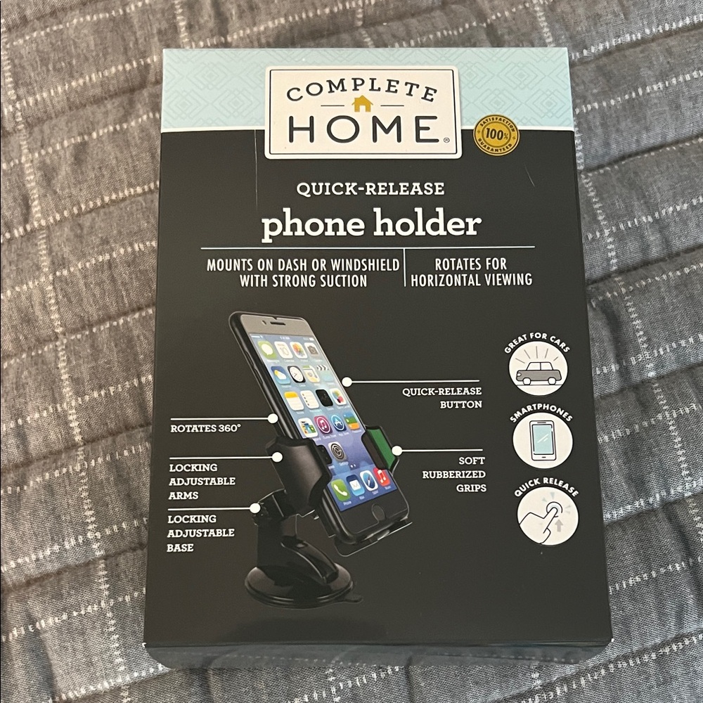 Quick-Release Phone Holder - Black